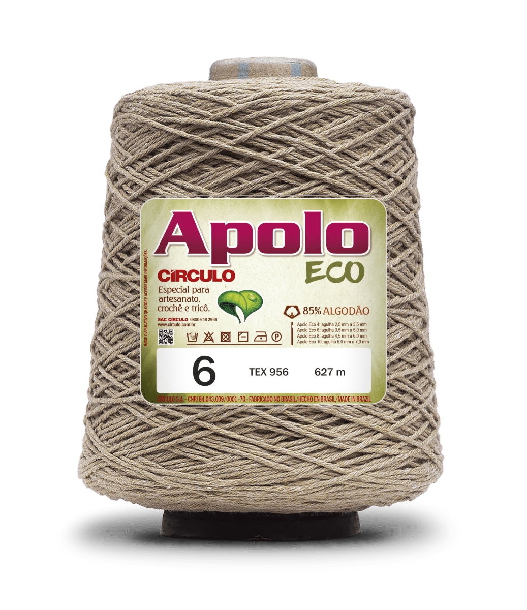 Apolo Eco 4/6 Cotton Cord Yarn – Ideal for Crochet Bags & Home Decor (600g) - Leo Hobby