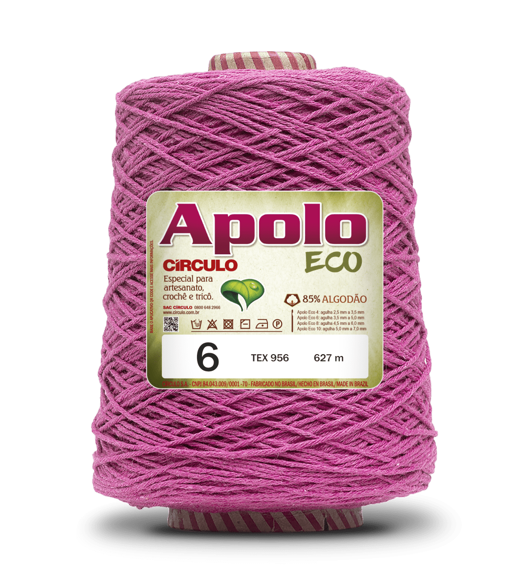 Apolo Eco 4/6 Cotton Cord Yarn – Ideal for Crochet Bags & Home Decor (600g) - Leo Hobby