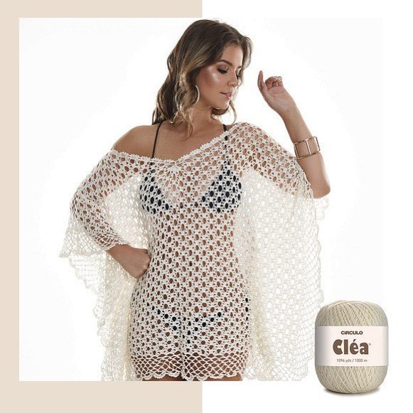 Detail of Circulo Clea Mercerized Cotton Yarn in use.