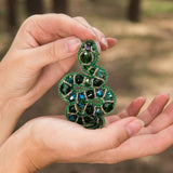Snake brooch kit with sparkling crystal beads.