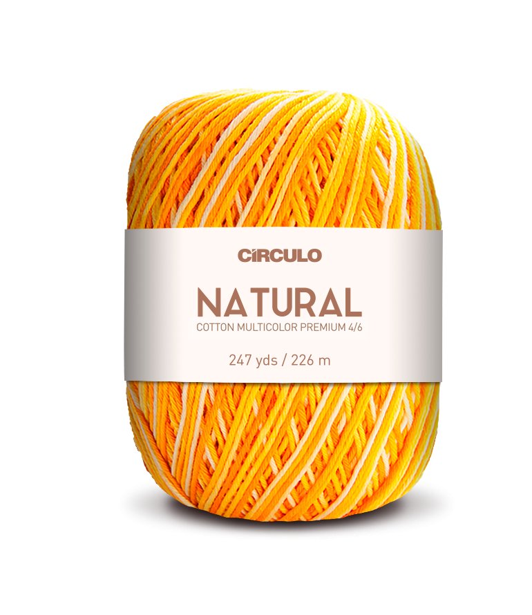 Multicolor Circulo Barroco Yarn in crafting action.