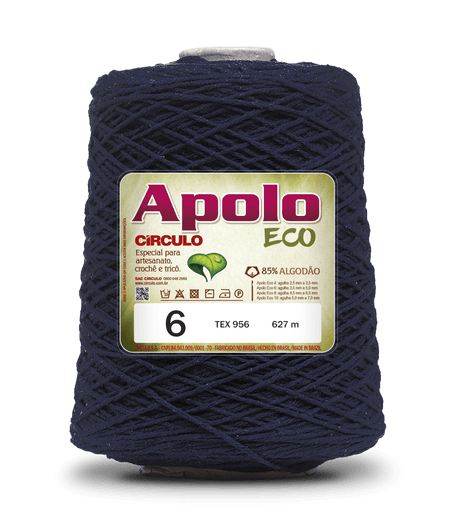 Apolo Eco 4/6 Cotton Cord Yarn – Ideal for Crochet Bags & Home Decor (600g) - Leo Hobby