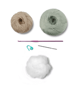 Circulo Amigurumi Crochet Kit - Lovey Blanket - All Included, Easy Instructions - Crochet Set for Intermediate - Animal Crochet Kit, Premium Amigurumi Yarn for Crocheting - Bear - Leo Hobby