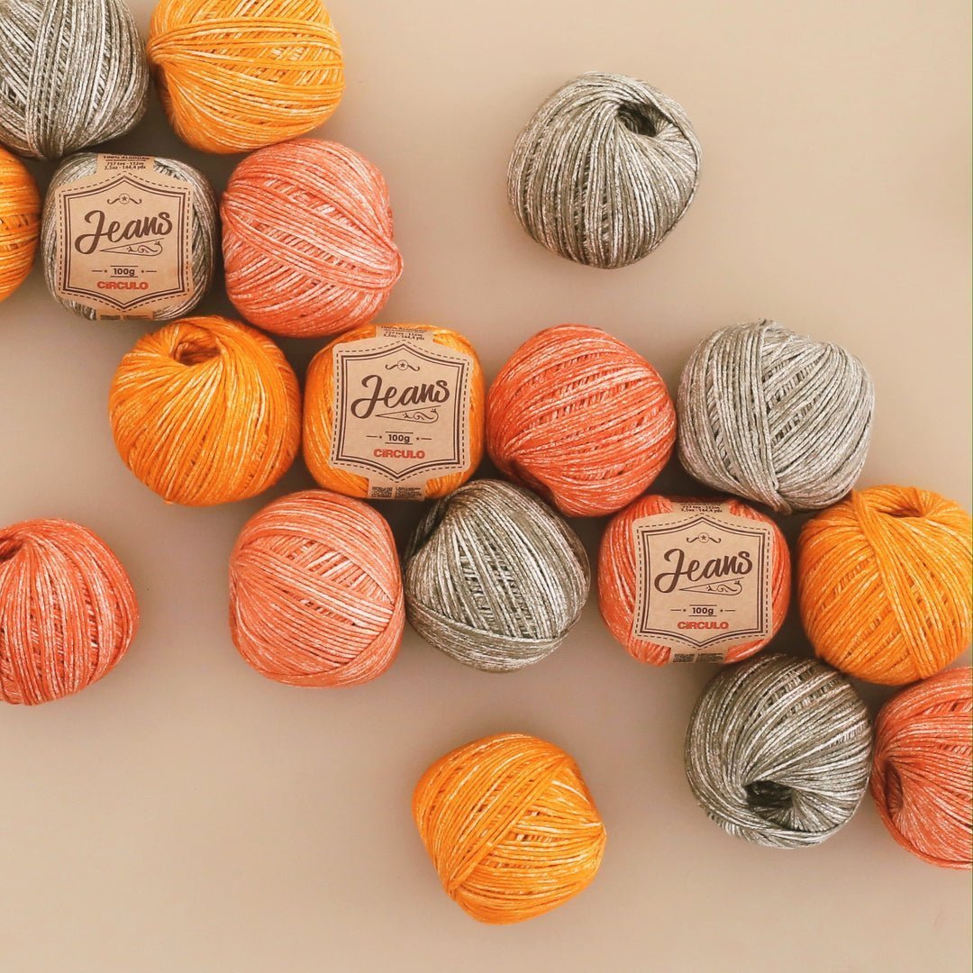 Circulo Jeans Yarn - 100% Brazilian Cotton, Denim Effect, 132m, 100g - Leo Hobby