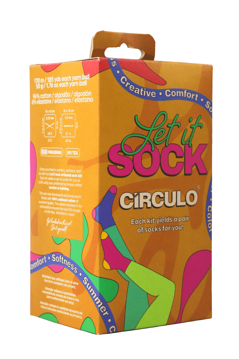 Let It Sock! – Circulo Sock Yarn Kit (94% Brazilian Cotton, 6% Elastane) - Leo Hobby Marketplace