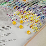 Spring Beadwork kit, featuring a detailed 3D floral bead embroidery design, ideal for needlepoint and DIY beaded painting